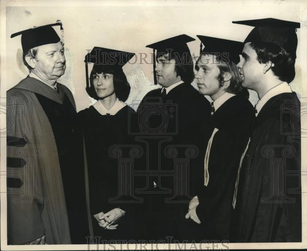 1972 Press Photo Four Summa Cum Laude graduates of Louisiana State University