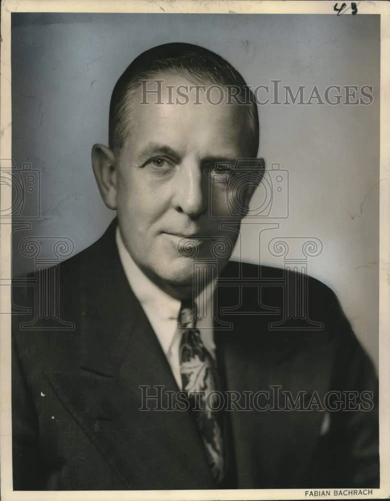 1959 Press Photo Paul G. Hoffman, administrator of Marshall Plan of foreign aid