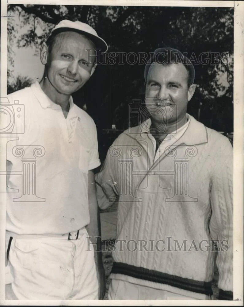 1963 Press Photo Reverend Scott Irvin & Roy Bartlett, Top Tennis Players