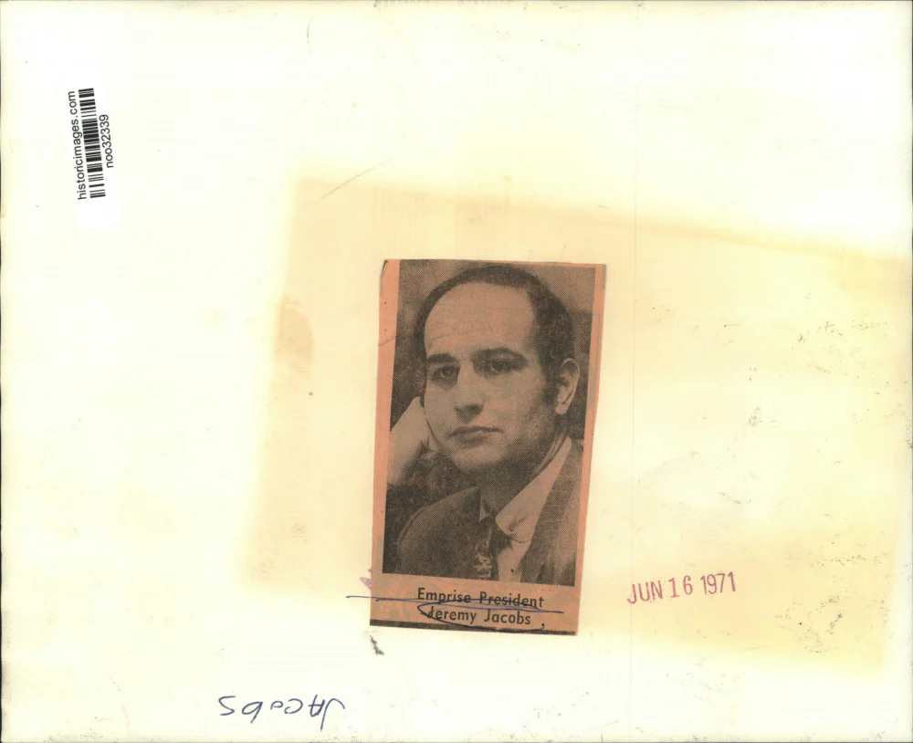 1971 Press Photo Jeremy Jacobs, Emprise President - noo32339 - Image 2
