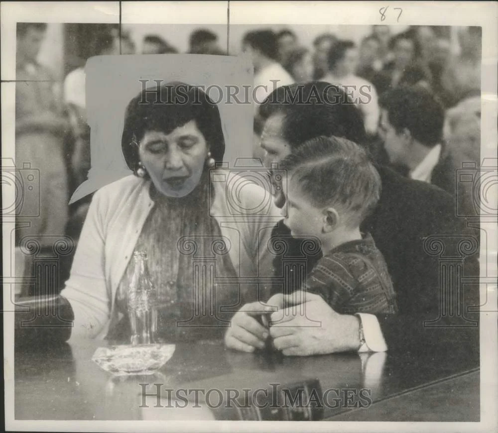 1957 Press Photo Mrs. Rose Liggettm, Stepmother of Dale Morris - noo35387