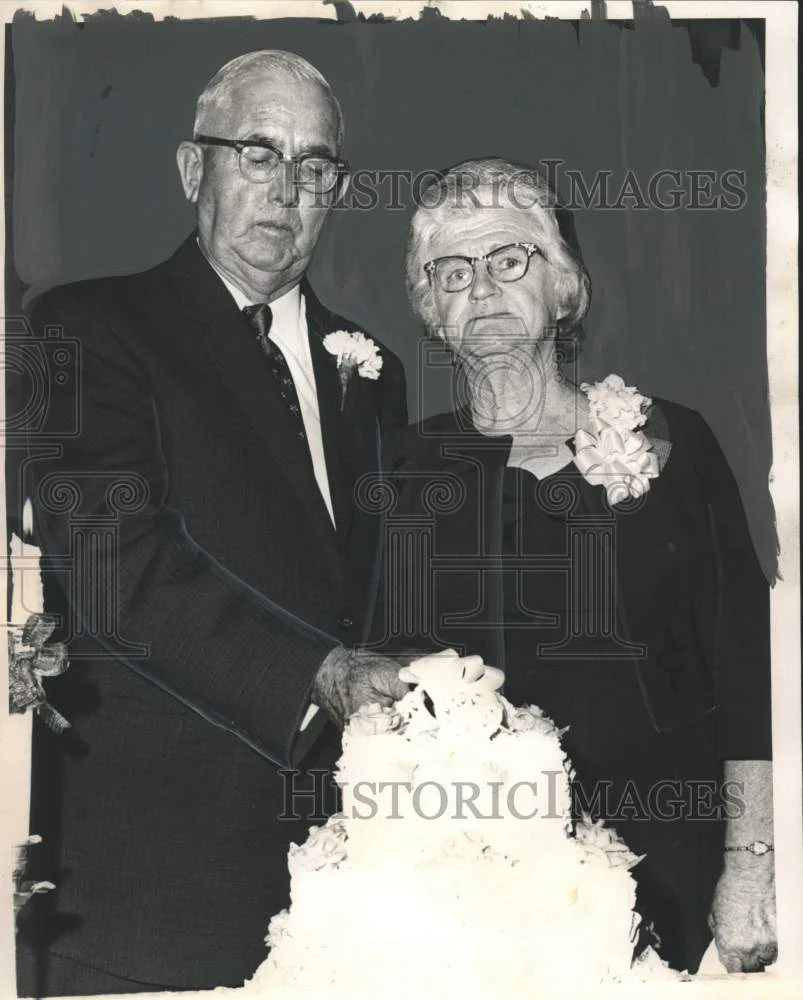 1964 Press Photo Mr. and Mrs. Lewis F. King's 50th Wedding Anniversary