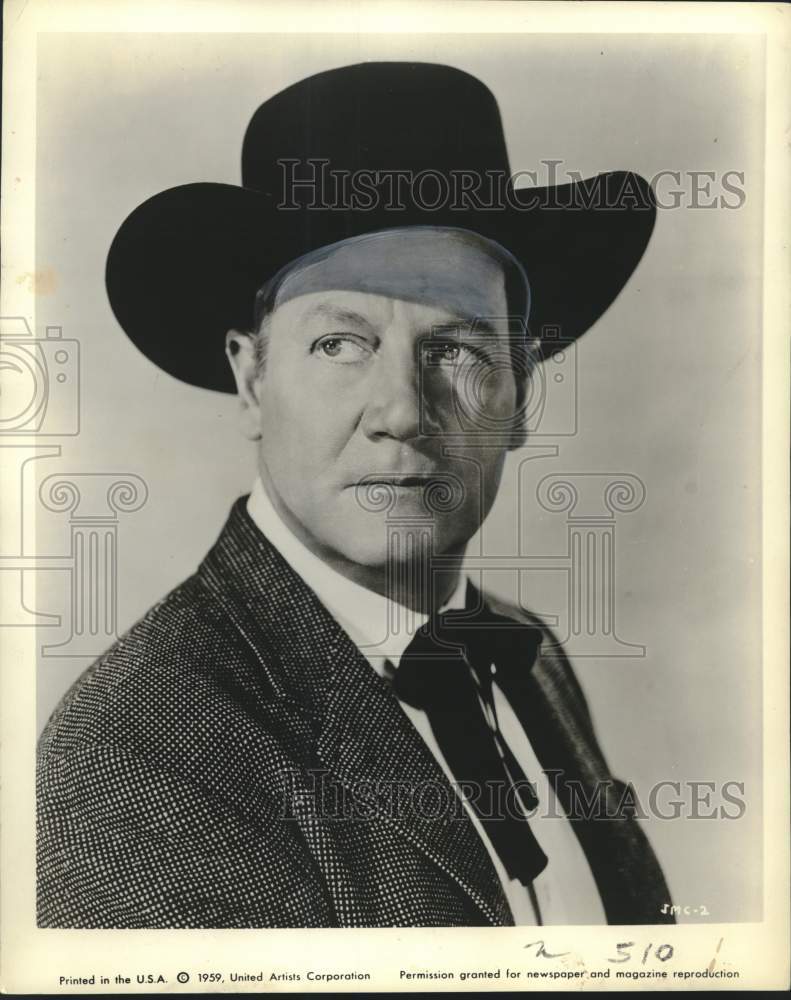 1959 Press Photo Joel McCrea stars in "Gunfight at Dodge City" - noo43824