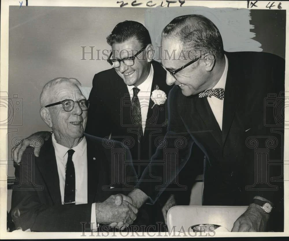 1966 Press Photo Members of New Orleans plumbers union at 75th anniversary