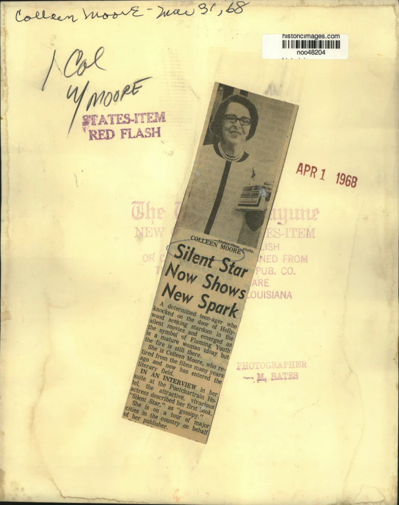 1968 Press Photo Colleen Moore, author of "Silent Star" in New Orleans - Image 2
