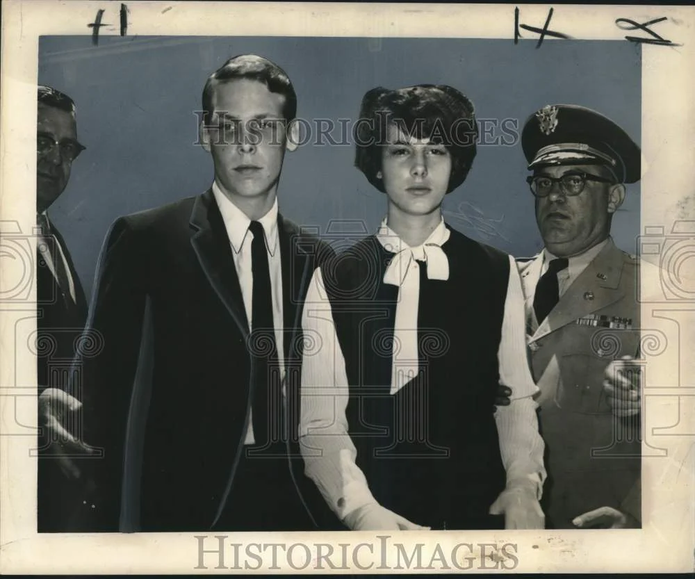 1964 Press Photo DeLesseps S. "Toni" & Corinne Ann Morrison at Gallier Hall