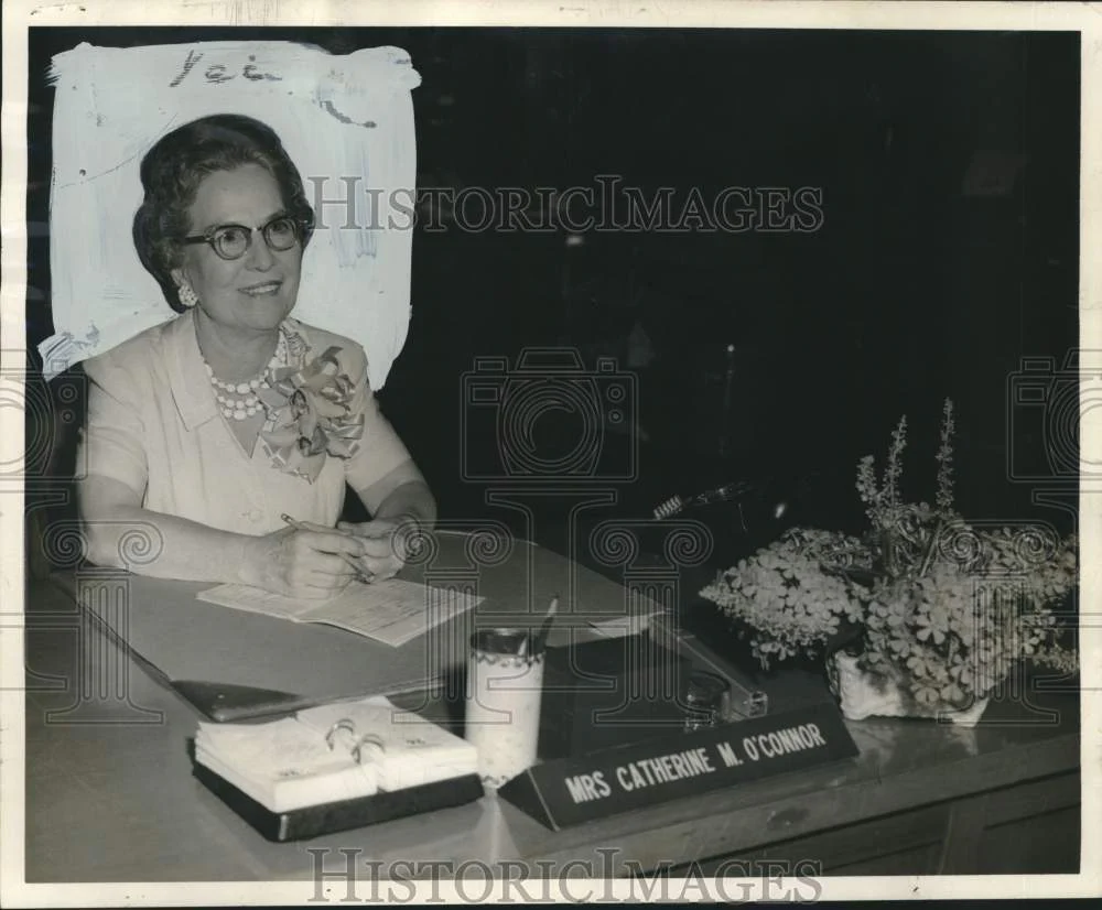 1963 Press Photo Katie O'Connor of the Army Transportation Terminal-Retiring