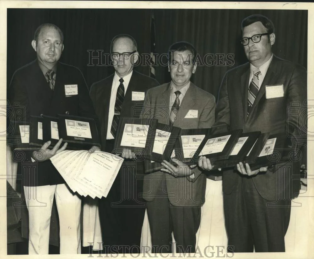 1970 Press Photo Richard Palmer & Louisiana Press Association's award winners