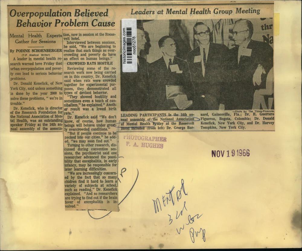 1966 Press Photo National Association of Mental Health Friday at Roosevelt Hotel - Image 2