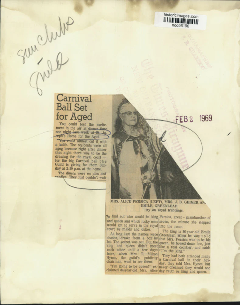 1969 Press Photo St. Joseph's Home for the Aged Royal Court for Carnival Ball - Image 2