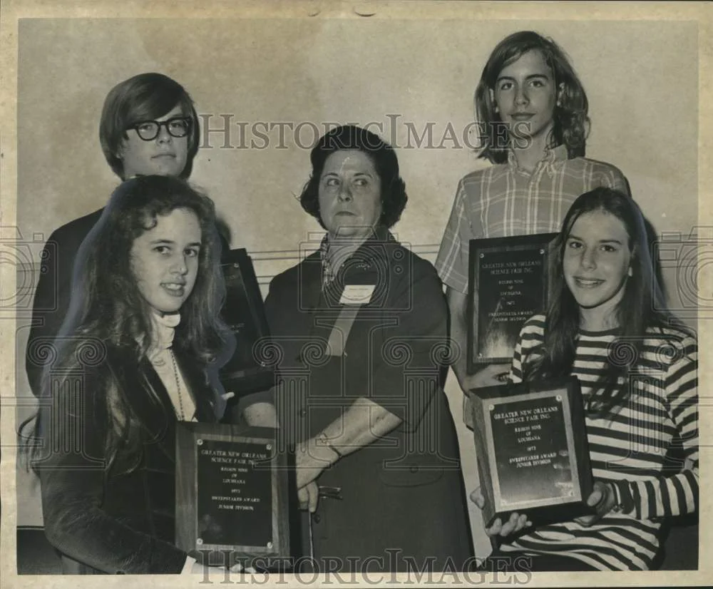 1973 Press Photo Region IX Greater New Orleans Science Fair Sweepstakes Winners