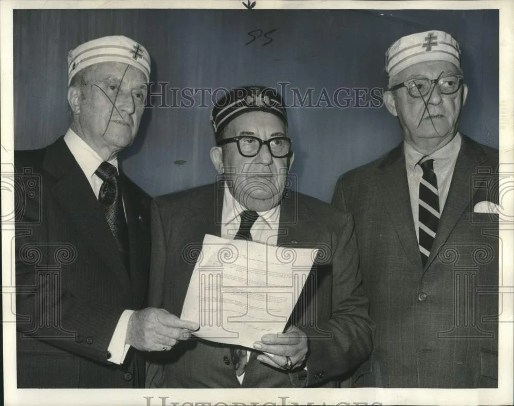 1973 Press Photo Freemasons Lodge Ceremony at the Scottish Rite Temple