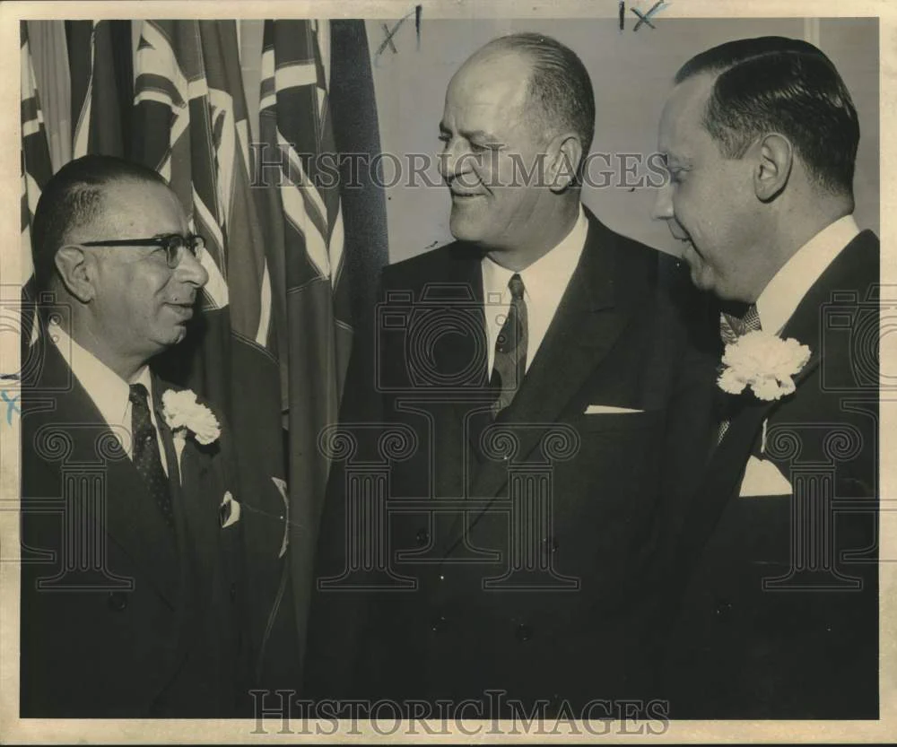 1956 Press Photo Russell Wolfe & others - noo64562