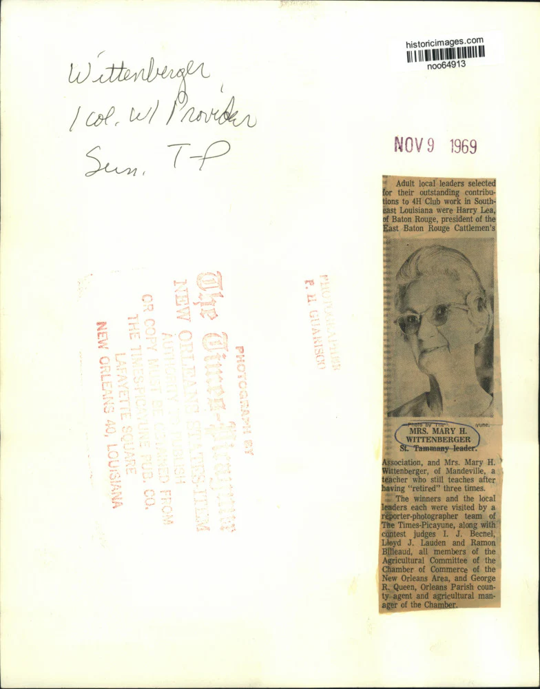 1969 Press Photo Mary Wittenberger selected for outstanding 4H contributions - Image 2