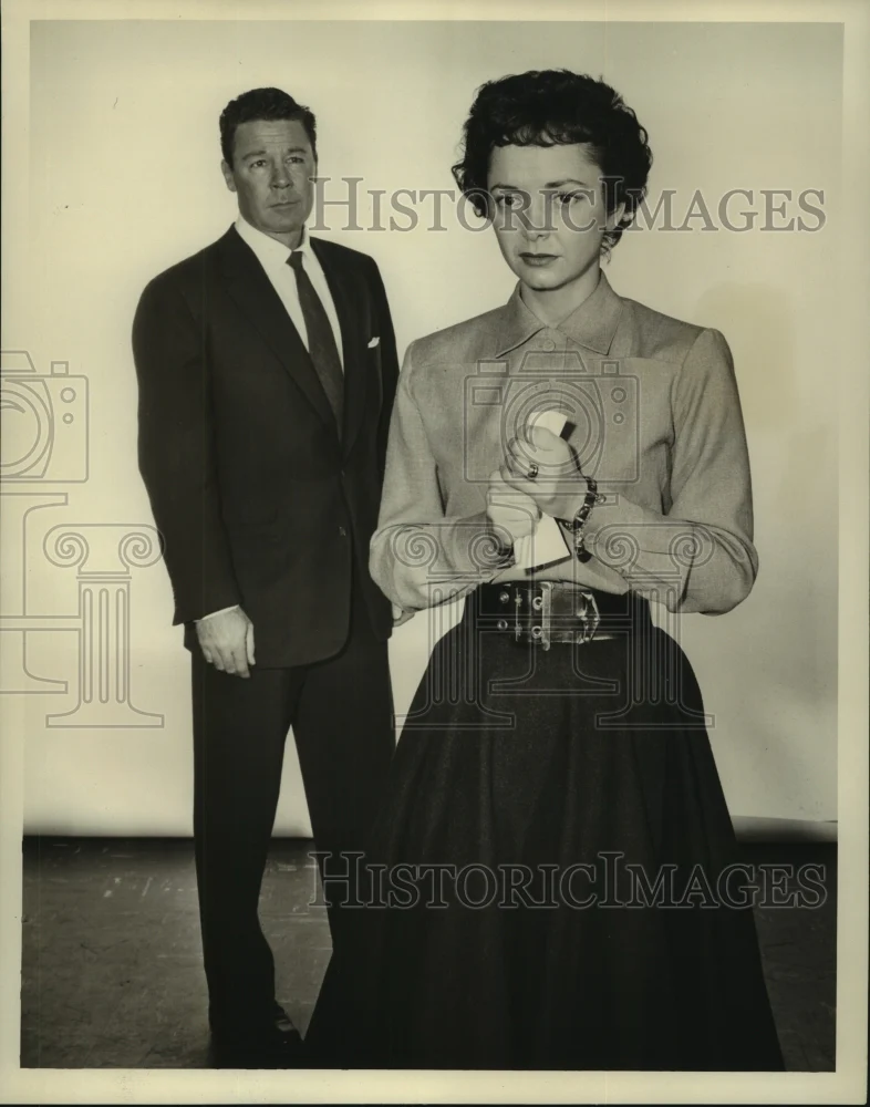 1955 Press Photo John Archer, Toni Gerry, "The Millionaire" - nop31435