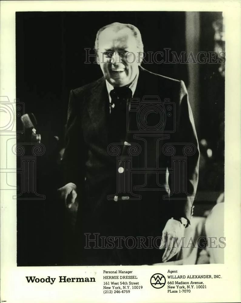 1980 Press Photo Woody Herman, jazz singer, musician and big band leader.