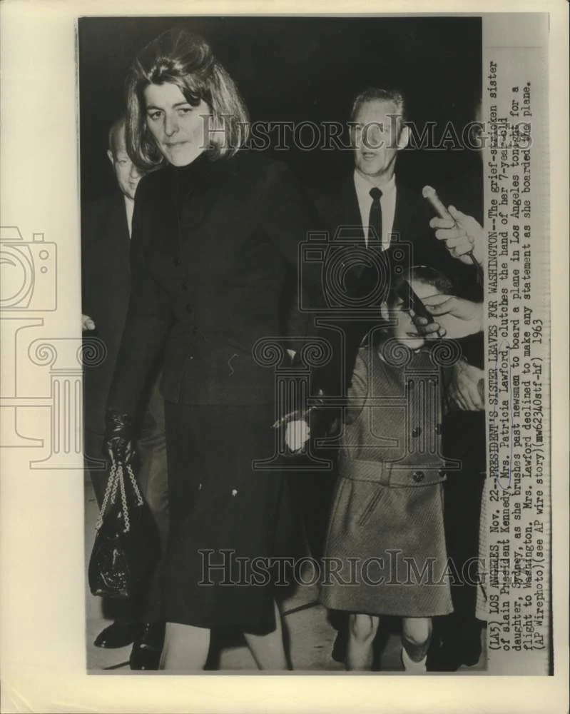 1963 Press Photo Mrs. Patricia Lawford, daughter Sydney in Los Angeles