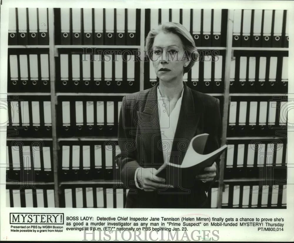 1992 Press Photo Actress Helen Mirren in "Prime Suspect" movie on PBS-TV