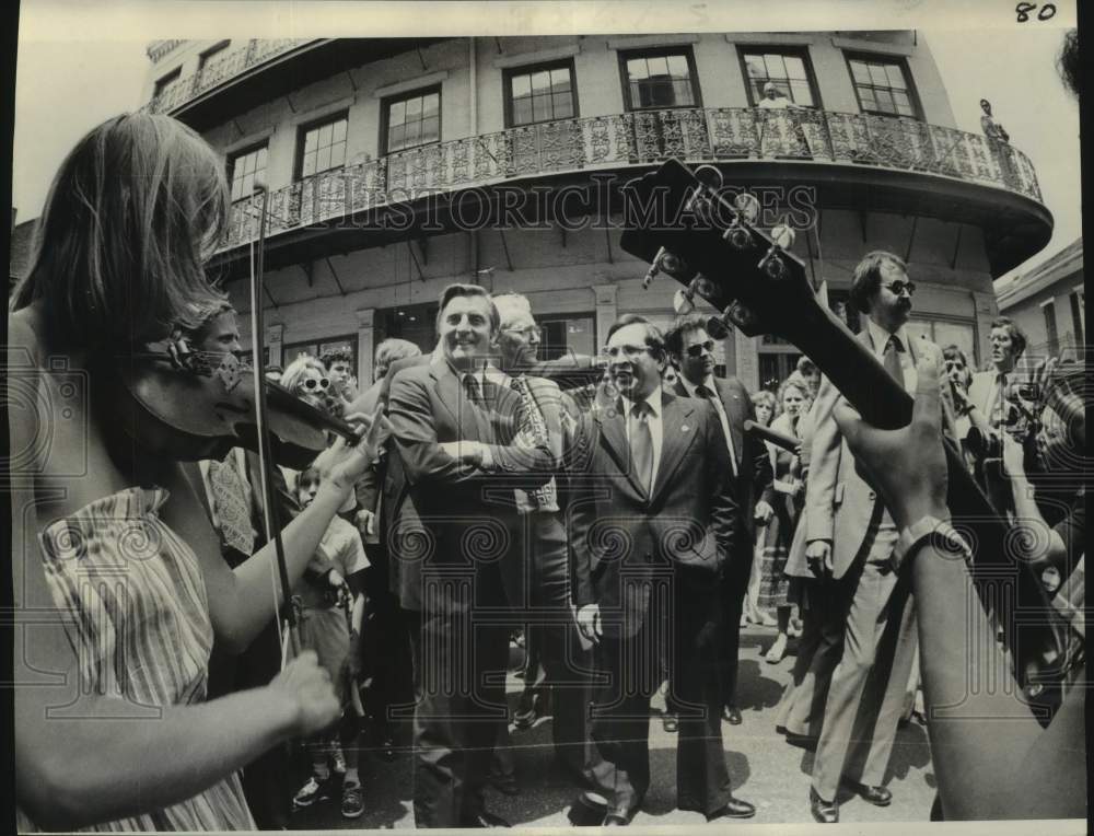 1978 Press Photo Vice President Walter Mondale visiting New Orleans - nop57400