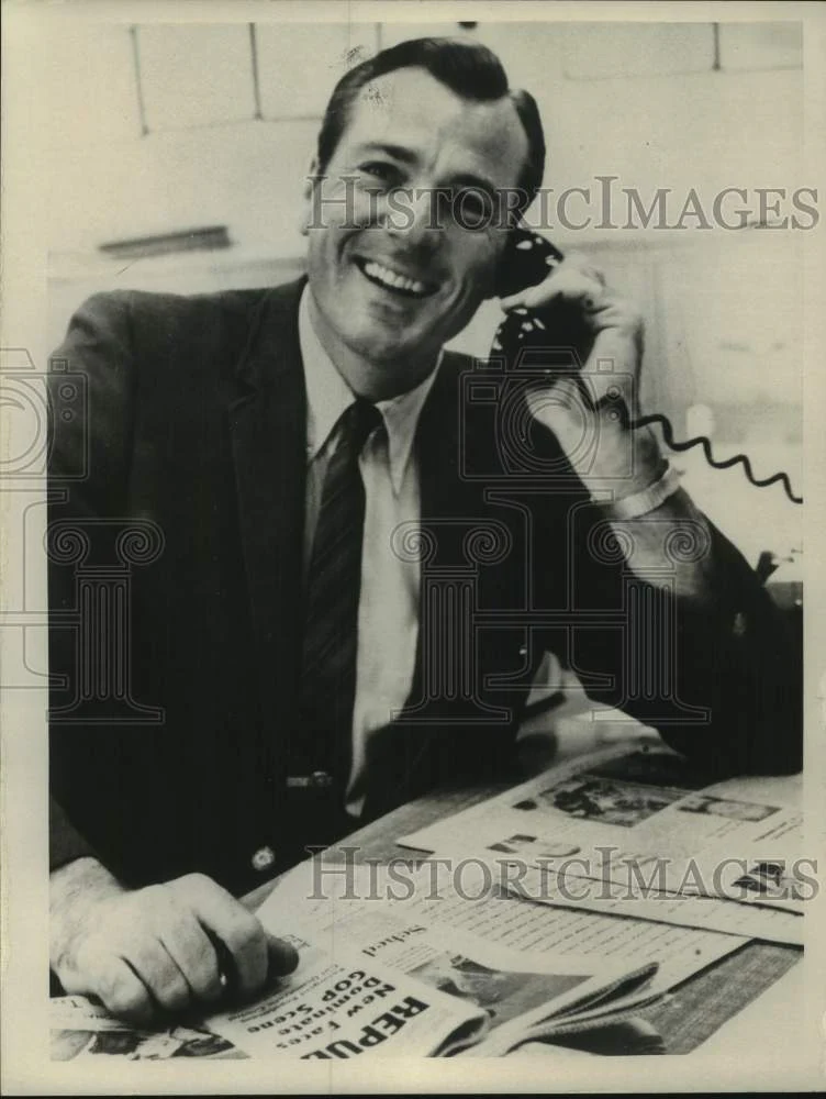 1968 Press Photo Congressman Robert Mathias, of California, on the phone