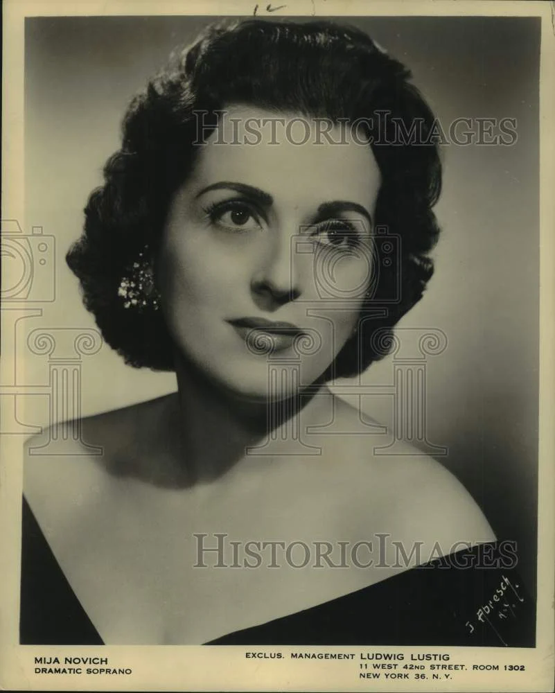 1959 Press Photo Mija Novich, dramatic soprano - nop59866