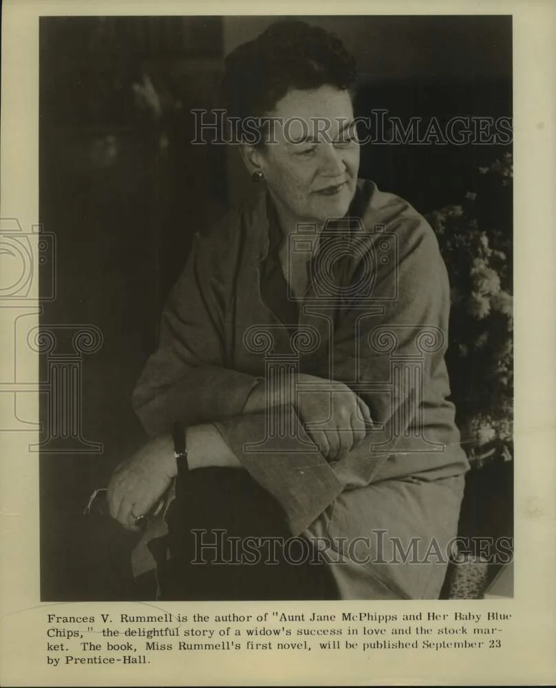 1960 Press Photo Author Frances Rummell-Aunt Jane McPhipps and Her Baby Blue...
