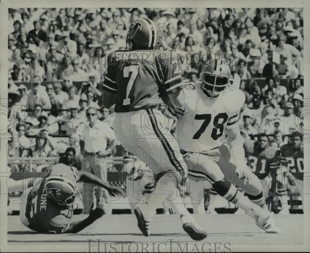 1974 Press Photo New Orleans Saints-Billy Newsome #78 Saints. - nos00721
