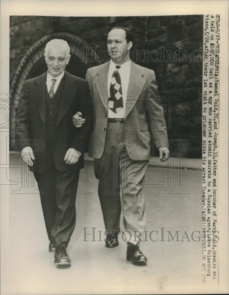 1958 Press Photo Samuel & Joseph Gold, father & brother of spy Harry Gold