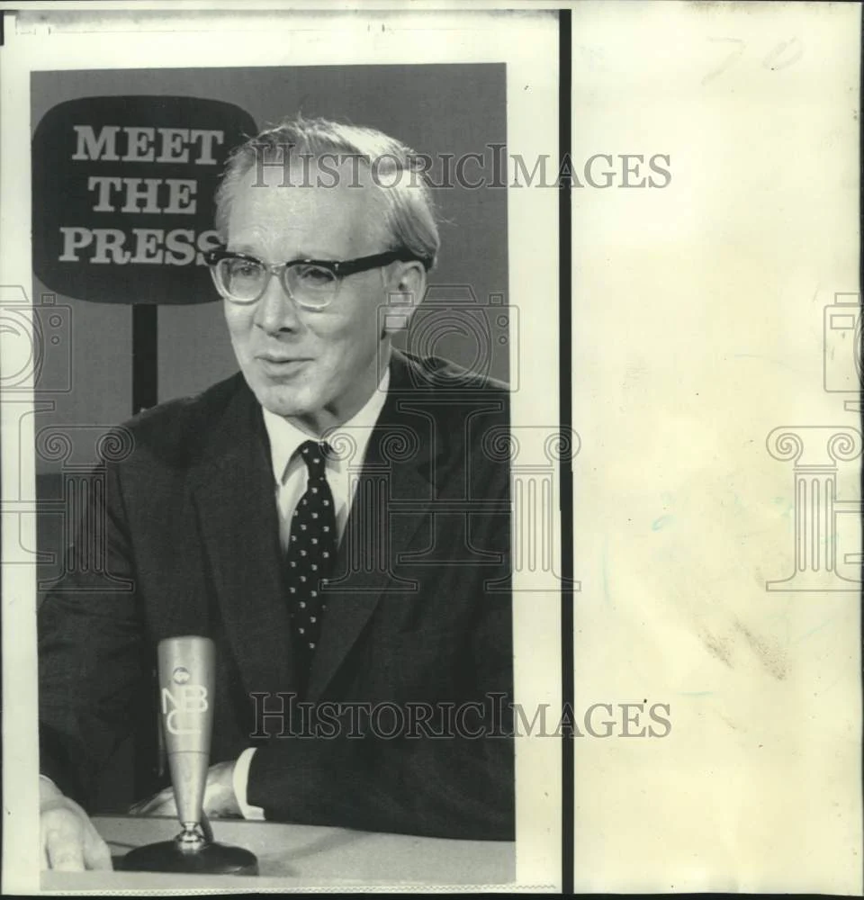 1969 Press Photo Dr. Walter Heller, appears on NBC's "Meet the Press."