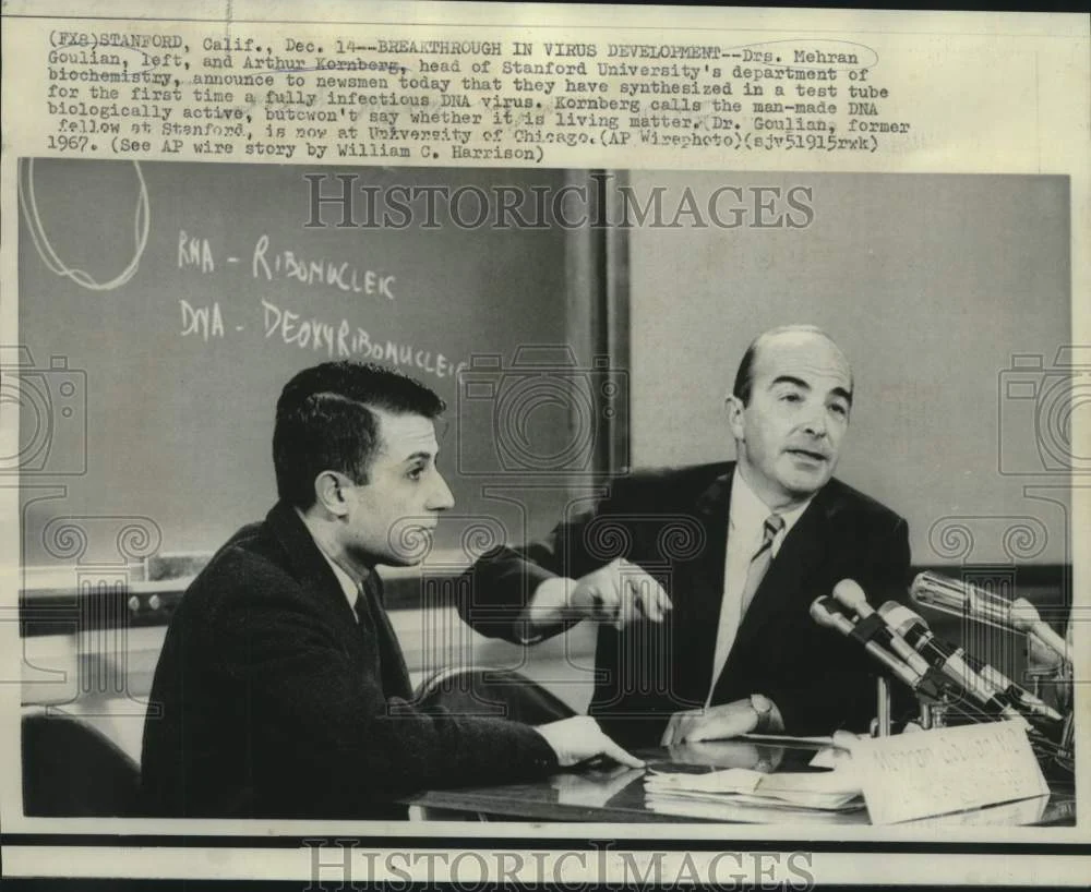 1967 Press Photo Drs. Mehran Goulian & Arthur Kernberg of Stanford with press