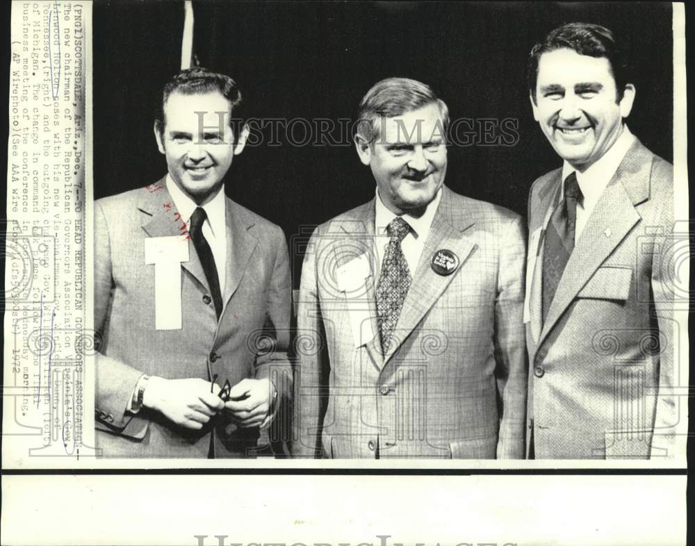 1972 Press Photo Governor Linwood Holton & others of Republican Governors Assoc.