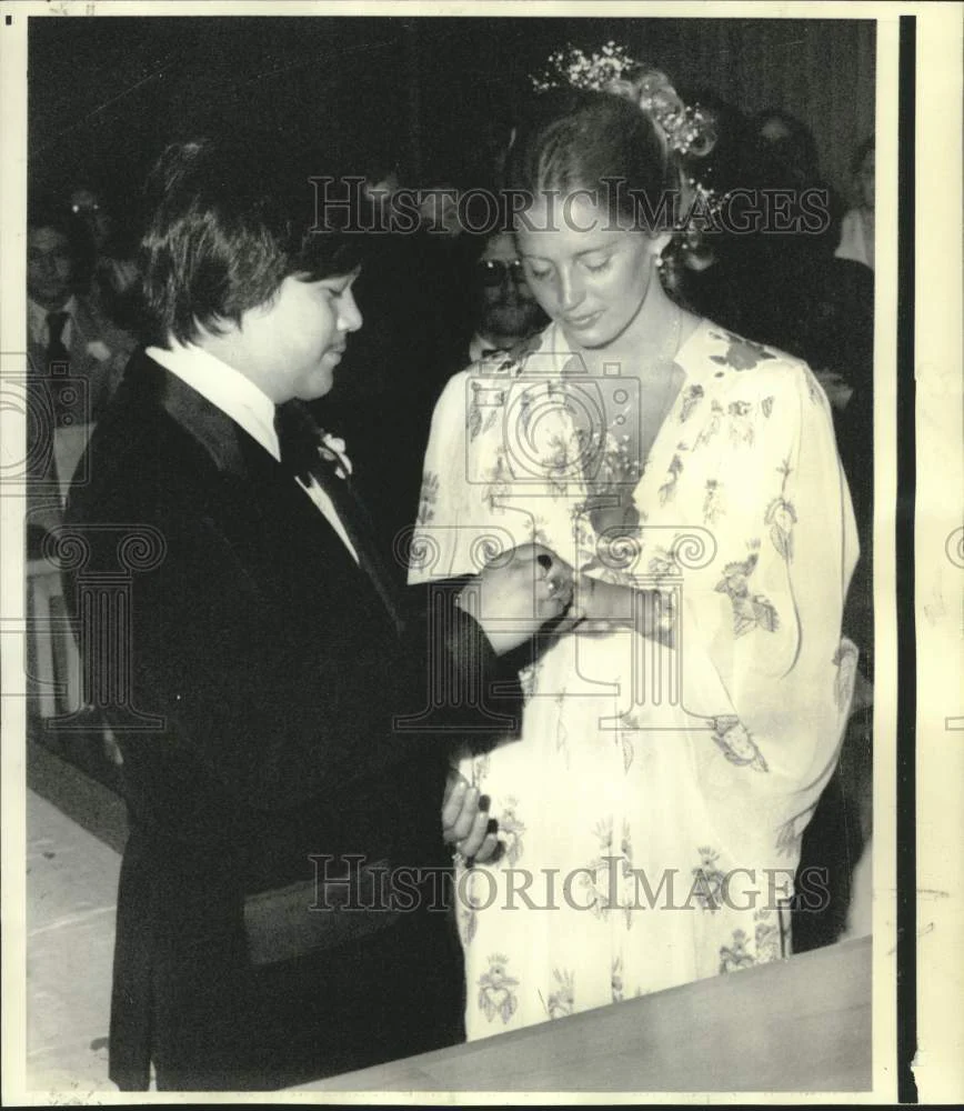 1974 Press Photo Divine Light Mission Guru Maharj Ji weds Marolyn Johnson