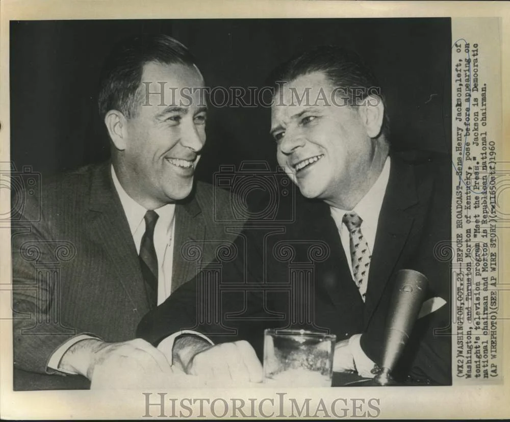 1960 Press Photo Senators Henry Jackson and Morton before "Meet the Press"