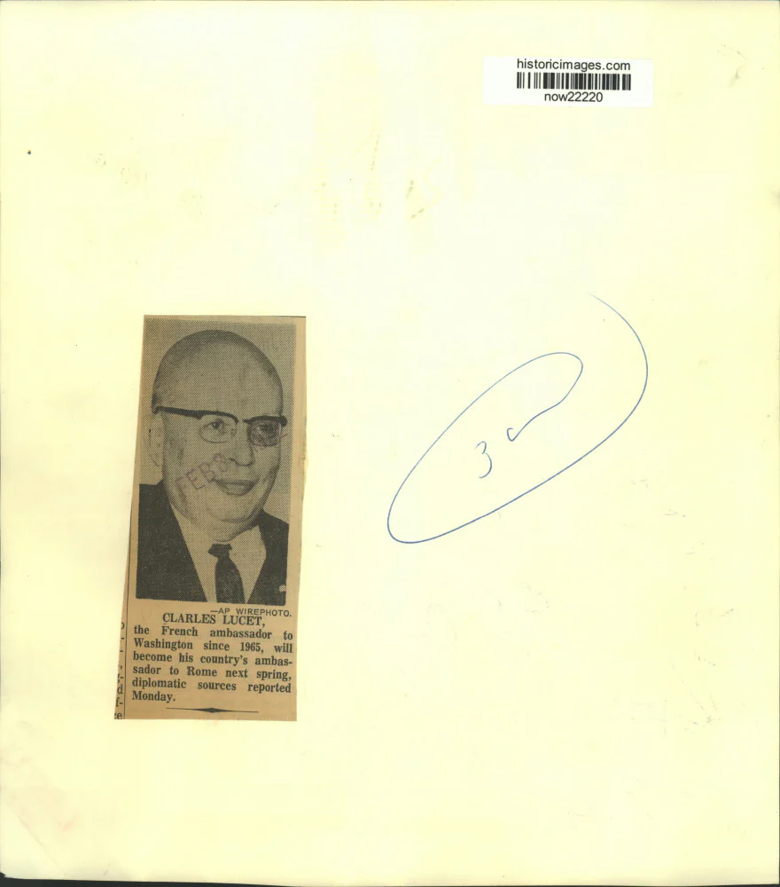 1972 Press Photo French ambassador to Washington Charles Lucet. - now22220 - Image 2