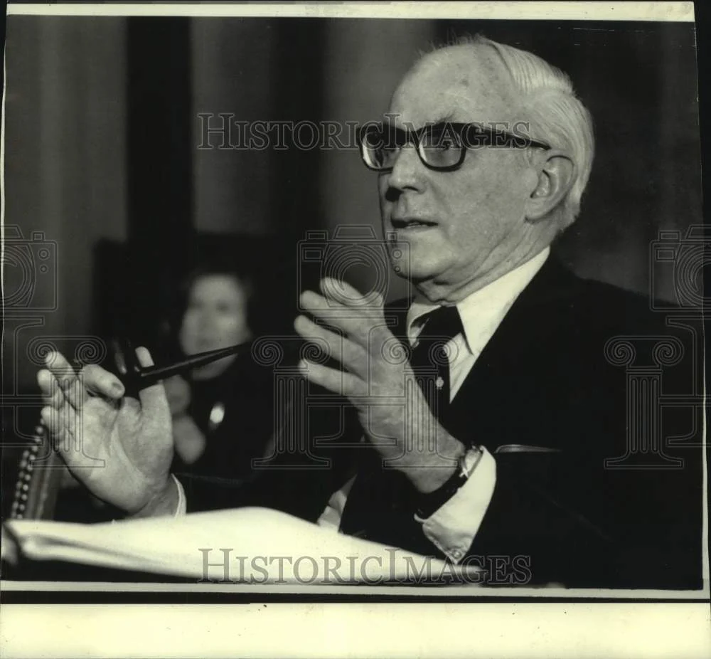 1974 Press Photo Safeway Stores President W.S. Mitchell at Joint Economic hearin