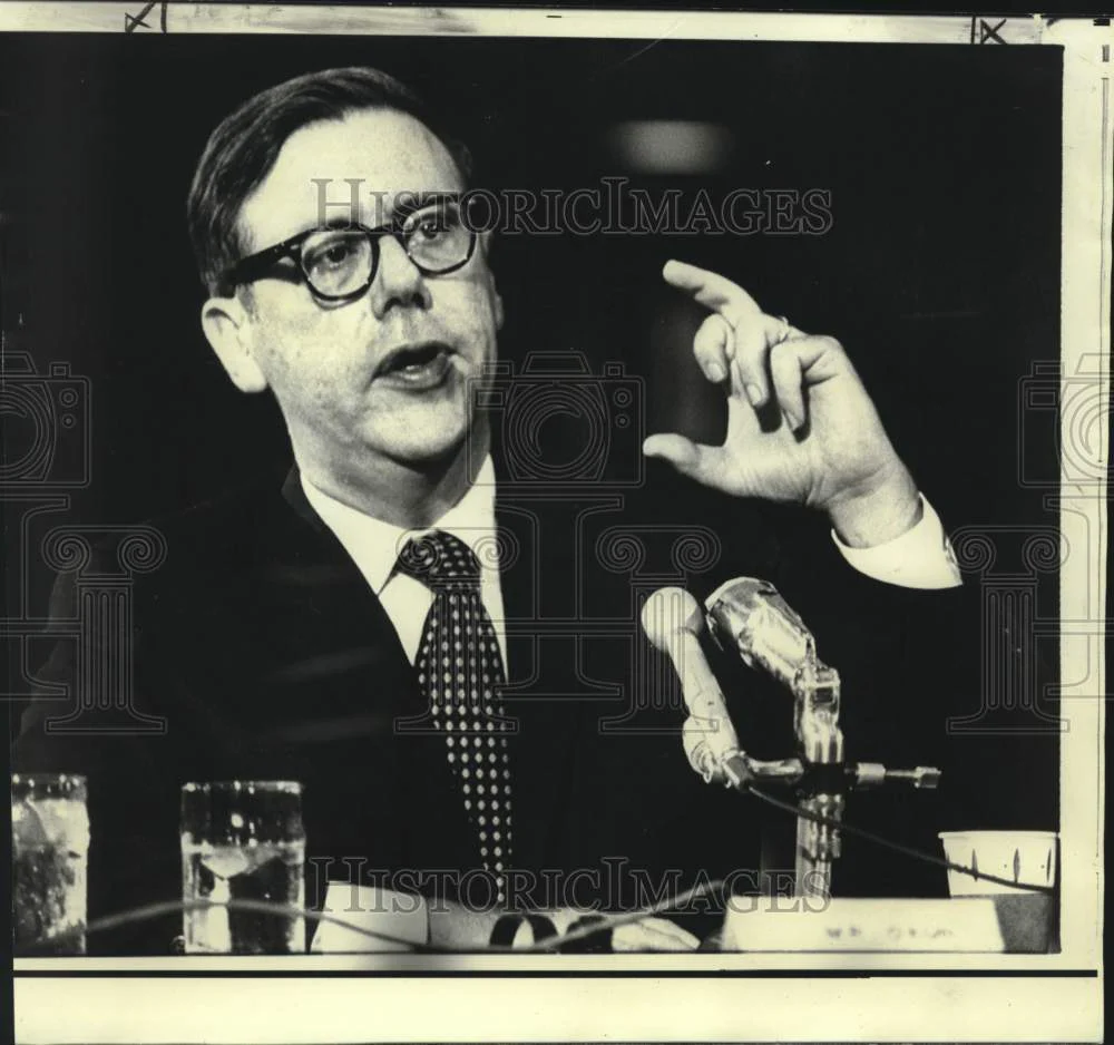 1971 Press Photo Economic Adviser Arthur Okun testifies in Washington