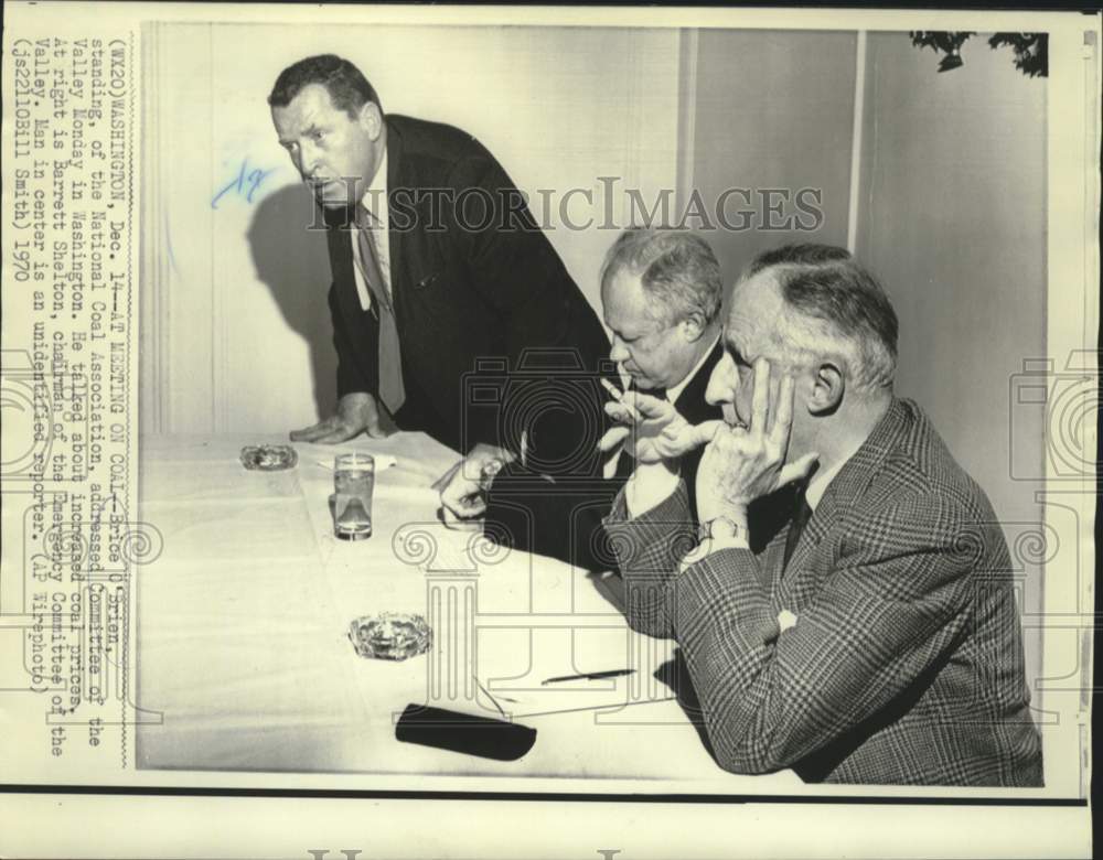 1970 Press Photo Brice O'Brien addresses National Coal Committee in Washington