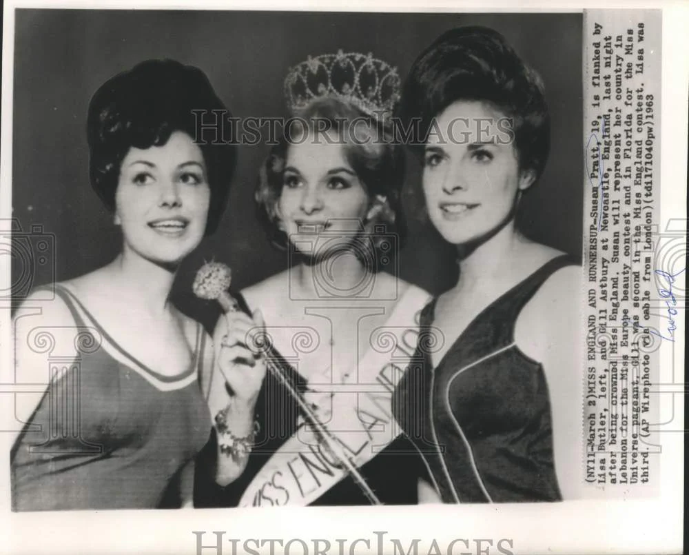 1963 Press Photo Miss England Susan Pratt with runner-ups in Newcastle, England