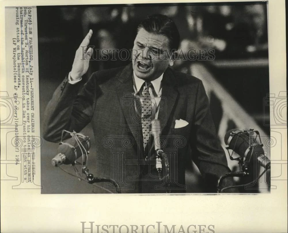 1964 Press Photo Senator Thruston Morton as permanent GOP chairman in CA