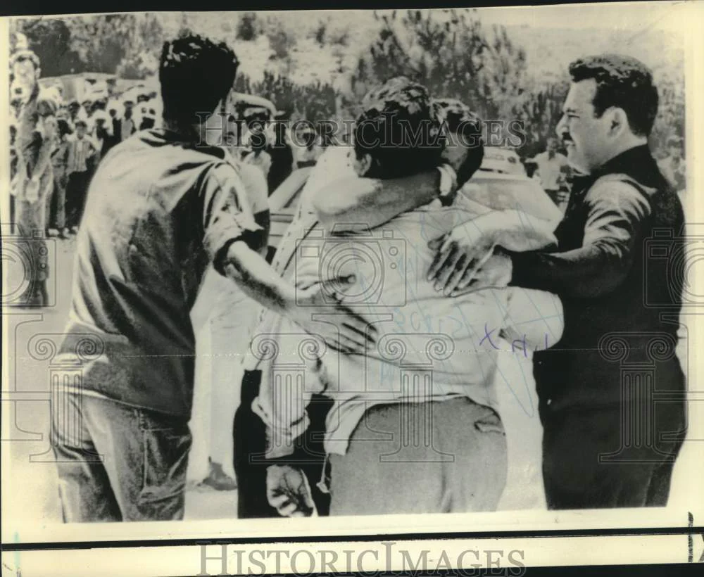 1974 Press Photo Druse Israeli prisoner released by Syria after 24 years