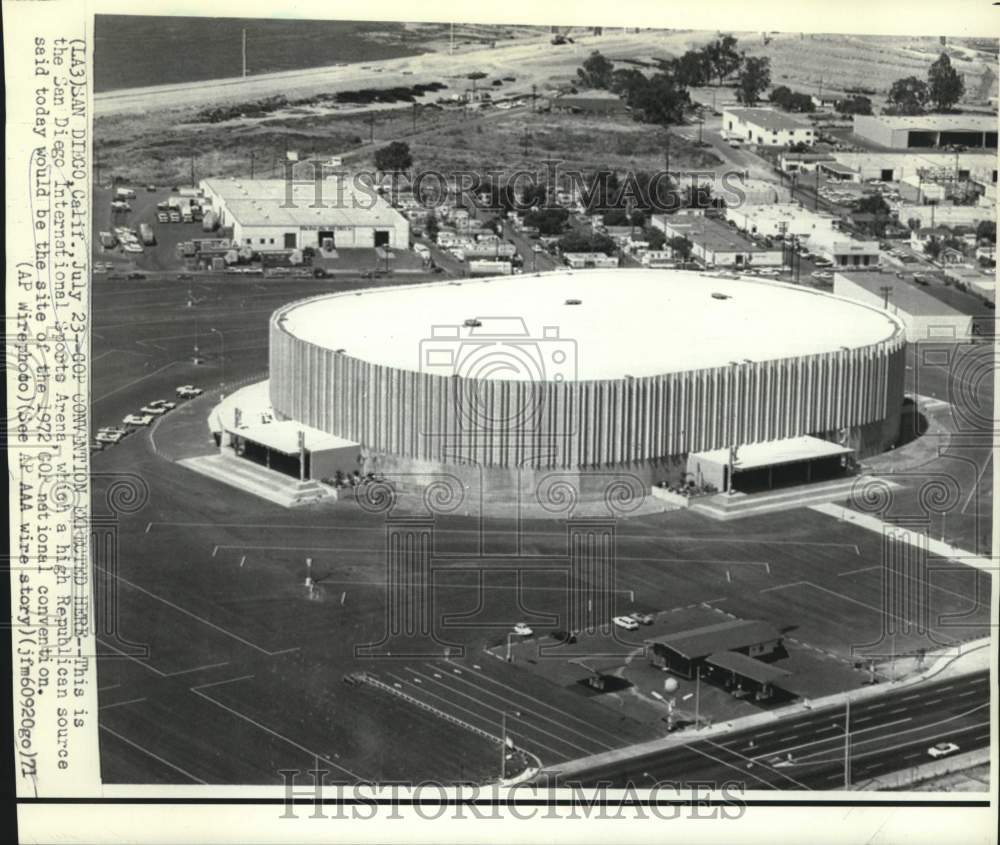 1971 Press Photo GOP's national convention site in San Diego, California