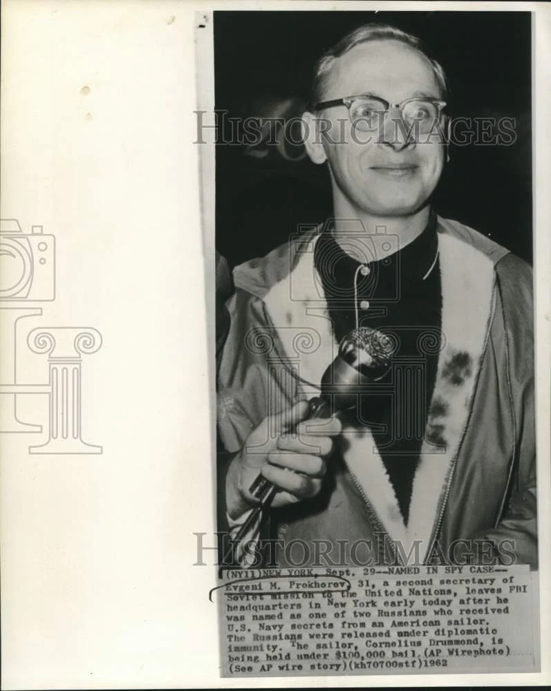 1962 Press Photo Soviet United Nations Secretary Evgeni Prokhorov Accused as Spy