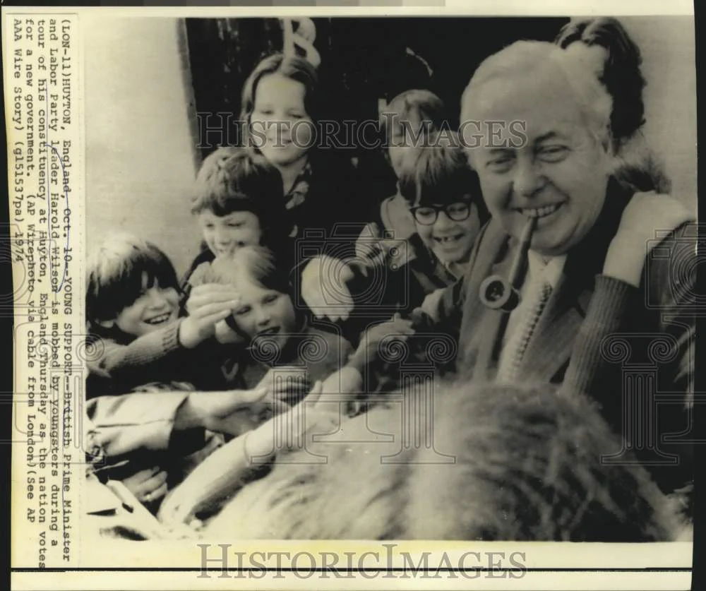 1974 Press Photo Harold Wilson, British Prime Minister & Labor Party leader