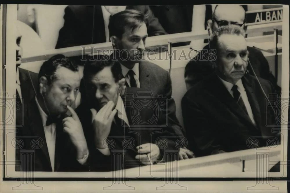 1967 Press Photo Alexei Kosygin and Soviets attend United Nations meeting.