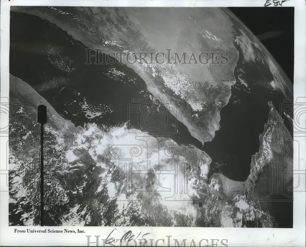 1970 Press Photo Photo From Gemini 11 Shows New Ocean Forms From Red Sea