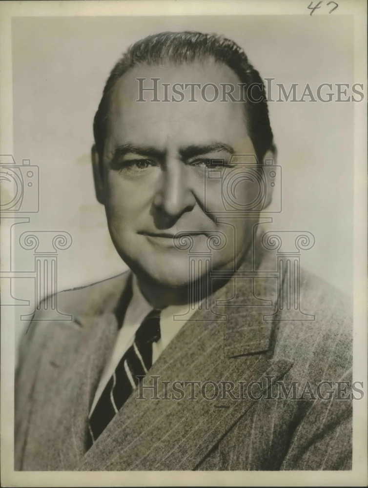 1956 Press Photo Actor Edward Arnold dies in Hollywood of a cerebral hemorrhage.