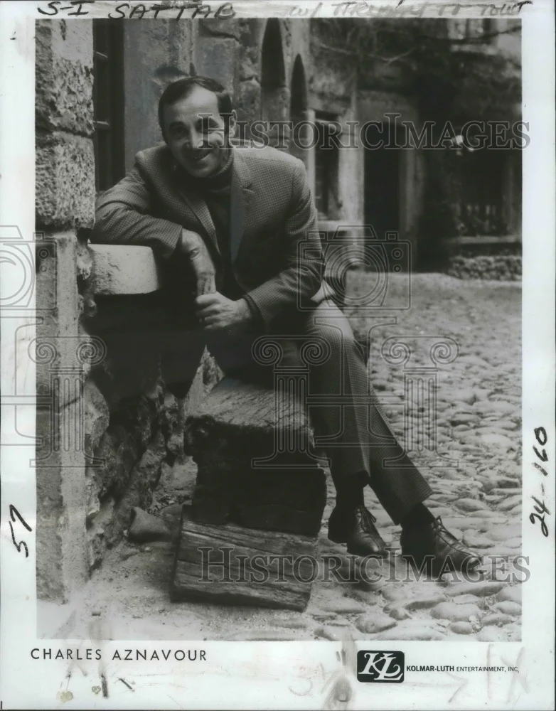 1973 Press Photo Charles Aznavour, French singer, songwriter and actor.