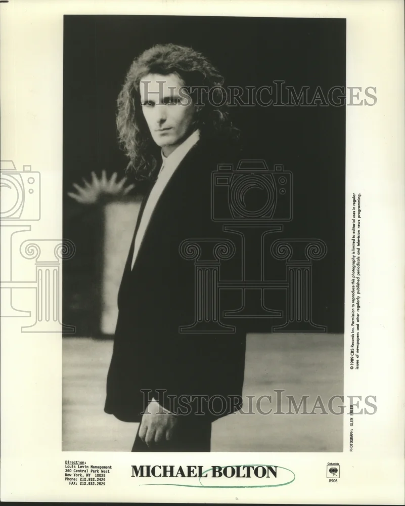 1991 Press Photo Michael Bolton - nox06122
