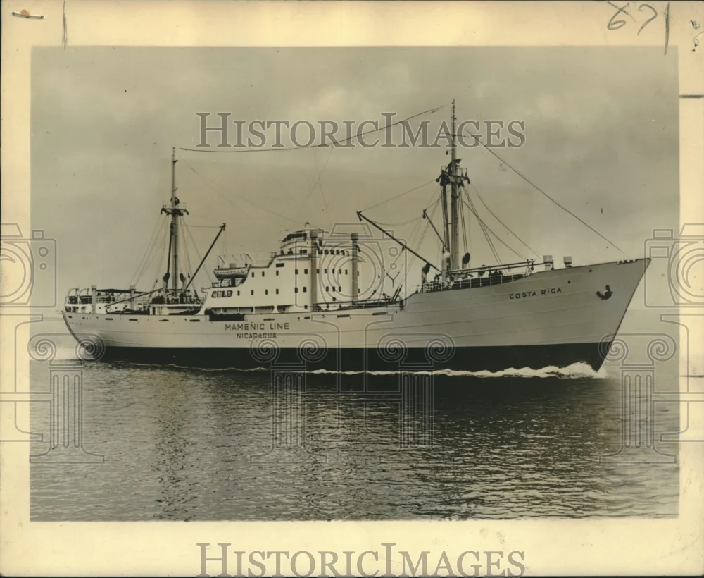 1954 Press Photo Cargo Ship M/S Costa Rica - nox15382