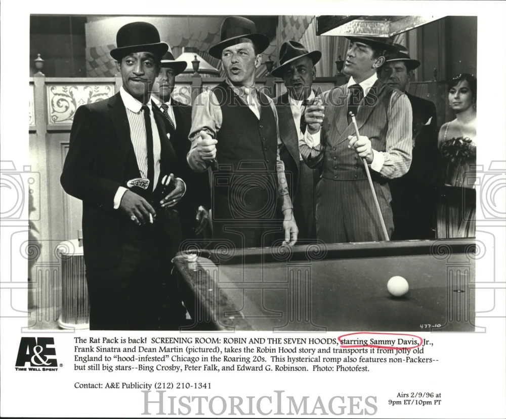 1996 Press Photo Bing Crosby, Peter Falk and Edward G. Robinson in Robin Hood